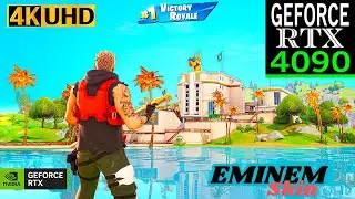 Fortnite Eminem Skin Gameplay | RTX 4090 4K Max Graphics + RTX ON | Chapter 2 Remix 