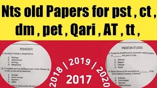 pst , ct , dm , pet , Qari , tt , at , sst , old papers  2017/2018/2019/2020