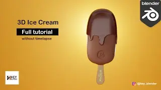 3D Ice Cream in Blender || How to make ice cream in blender || beginner tutorial