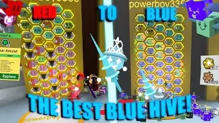 I TURNED INTO THE BEST BLUE HIVE! *25T+ A DAY* | Bee Swarm Simulator |