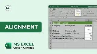 Text Alignment | MS Excel Crash Course #14