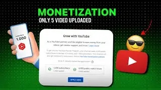 New YouTube Channel Monetize Fast with (Just 5 Videos!)