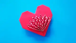 Поделка сердце оригами из бумаги / ❤ Origami Heart ❤ / How to make origami heart / Валентинка