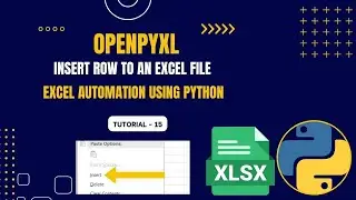 Excel Automation Tutorial - 15 | Inserting Rows in Excel | openpyxl | Python