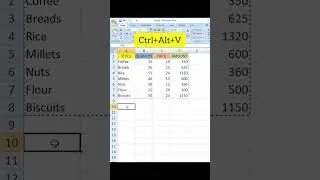 How to convert Vertical table to Horizontal in excel || use of transpose in excel || #shorts #excel
