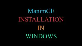 Manim Installation in Windows | Manim Tutorials