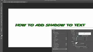 How to add shadow to text in Photoshop 2020 | Add a drop shadow to text in Windows 10