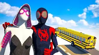 Voitures vs Spider Gwen & Miles Morales | Teardown