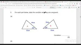 FREE CSEC Mathematics class - Congruent Triangle and Similar Figures- May 03, 2021