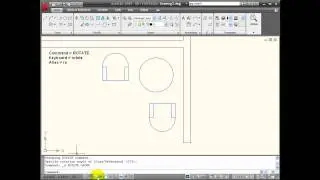 AutoCAD Tutorials - Using the ROTATE Command