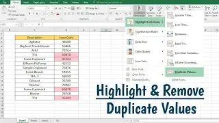 How to Highlight and Remove Duplicate Entries in Excel | Microsoft Excel ⏩