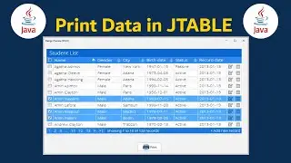 Print Data in JTABLE And Export PDF || JAVA