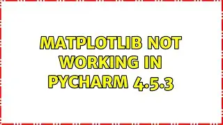 matplotlib not working in Pycharm 4.5.3