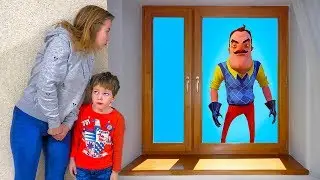 ПРИВЕТ СОСЕД у нас во дворе? Мешает НАРЯДИТЬ ЕЛКУ на Новый год! Hello Neighbor VS Kids