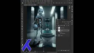 Robot Soccer match color effect  AI and photoshop photo editing