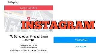 Instagram We Detected An Unusual Login Attempt ∣ We detected an unusual login attempt