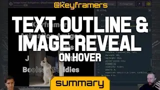 Text Outline & Image Reveal on Hover | SUMMARY from Image Hover Navigation | @keyframers 3.12.3