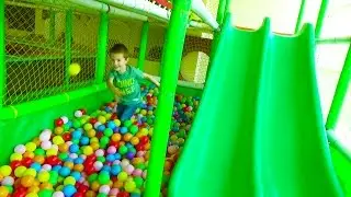 Indoor Playground fun for kids with Ball Pits and Funny Slides