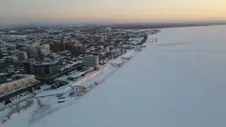 Зимняя переправа в Рождествено/Речной вокзал/Самара/Россия