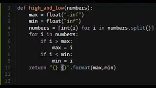 Python - Find Smallest and Largest Number | Codewars 7KYU