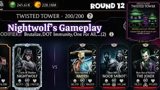 Twisted Tower Boss Battle 200 & 170,190 Fight + Reward MK Mobile | Nightwolf Gameplay