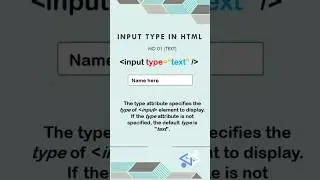 Input types in HTML 5 | part 1