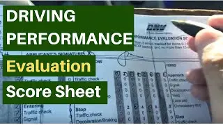 Understanding Driving Performance Evaluation Score Sheet - DMV California