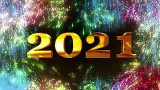 2021 3D text fireworks loop animation stock footage HD - free Download Stock Footage