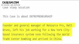 ReSource Pro Case Study Help - Caseism.com