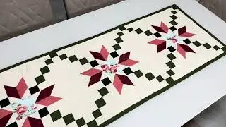 Tutorial de projeto caminho de mesa em patchwork. Venha aprender