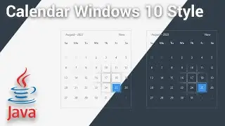 Java Swing - Calendar Windows 10 Style Custom with FlatLaf