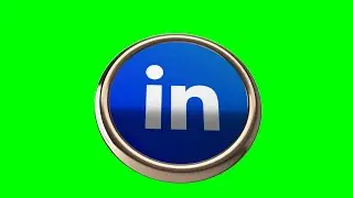 Green screen Footage | Linkedin 3D Logo Animation Loop