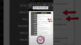 Excel tip to fix errors