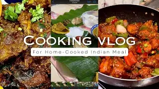 Cooking Vlog in Tamil~my dinner recipes~chilli chicken~mushroom curry~parangikai halwa~dinner party