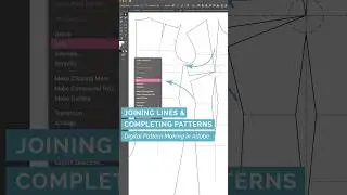 33/49 Joining lines and completing patterns - Digital #patternmaking  in #adobeillustrator