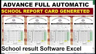 how to make a student report card automatic in excel