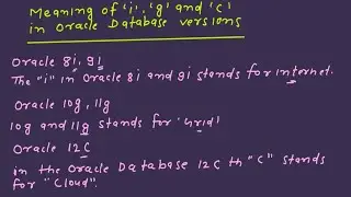 Difference between ‘i’, ‘g’ and ‘c’ in Oracle Database Versions