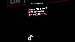 Turn on 2-step verification on TikTok app #cybersecurity #security #2stepverification #tips #shorts