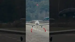 Close Call Inches Above the Runway