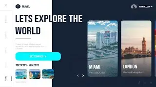 Adobe Photoshop Web UI design - Travel app UI design in Adobe photoshop Silent follow along video