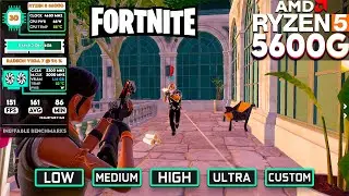 Epic Fortnite Chapter 5 Season 1 Gameplay on Ryzen 5 5600G Vega 7 - Smooth 1080p!