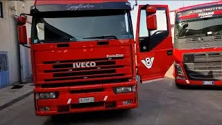 The sound of the V8 engine of the old Iveco Eurostar 520