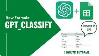 GPT CLASSIFY Function #excel #exceltutorial