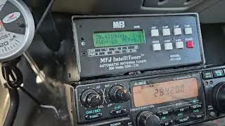 n8qot on 10m ham radio mobile in the truck alinco dx70