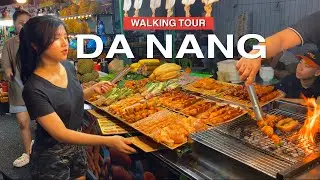 Da Nang VIETNAM ● Street Food Tour in Son Tra Night Market, Da Nang 【🇻🇳 4K】