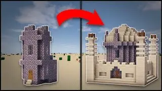 Minecraft: How To Transform A Desert Village Church (Mosque)