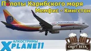 X-Plane 11: Boeing 737-800 (Zibo mod) Мемфис-Кингстон экипажем с Лехой. Smart Copilot.