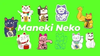 Animated Maneki Neko GIF Green Screen Pack (Free Download)