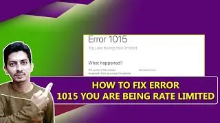 How to Fix Error 1015 you are Being Rate Limited || Fix you are Being Rate Limited issue