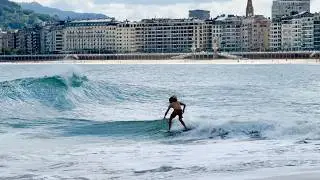 Skimboarding my favorite Beach in Europe.